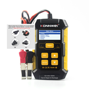 Testeur de batterie de Recharge de voiture KW510 konnwei pour toutes les voitures avec fonction de réparation et de test 12V - Product Image 1