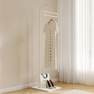 Porte-manteau autoportant moderne et minimaliste avec base en marbre, support métallique pour vêtements avec 3 crochets latéraux pour chambre, <span class=keywords><strong>entrée</strong></span>, salon - Product Image 2