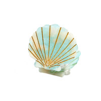 Pinzas para el pelo de concha de mar de acetato Xinmei, pinzas para el pelo de concha de playa de verano en el océano, pinzas decorativas para el pelo pequeñas para vacaciones para mujer