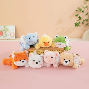 Plush Toy Keychain Accessories with Various Styles, Animal-shaped Bag Hangers Suitable for <b>Boys</b> and Girls, Wholesale Available - Product Image 1