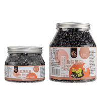 Kacang Kedelai Hitam Panggang Asin Tinggi Protein, Camilan Sehat Tanpa Digoreng, Camilan Kacang Hitam Renyah, OEM ODM Label Pribadi Grosir
