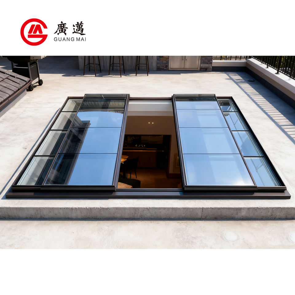 Electric Window Railing Sliding Skylight Aluminum Alloy Railing Electric Remote-Controlled ...
