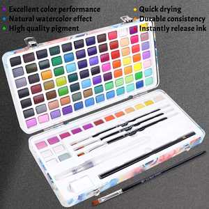 WingArt all'ingrosso 50/84/100 professionale solido educativo scuola arte acquerello colore <span class=keywords><strong>acquarelle</strong></span> Set di vernice per pittura dell'artista - Product Image 3