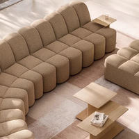 Canapé d'angle modulaire confortable en forme de S, mobilier de salon de luxe moderne et durable, en promotion