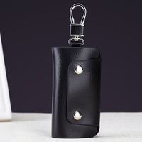 Étui à clés en cuir véritable de vachette de Guangzhou pour hommes et femmes, porte-clés de voiture à suspendre à la ceinture, type de fermeture : sans fermeture, modèle CL-Y025