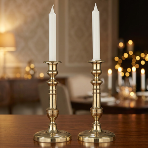Support à bougie en laiton fait main, artisanat décoratif en laiton, DMB-202 - Product Image 3