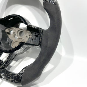 Volant sport en fibre de carbone forgée argentée <span class=keywords><strong>Alcantara</strong></span> pour Volkswagen MK7 MK6 MK5 <span class=keywords><strong>Golf</strong></span> R GTI GTS GTD GTI <span class=keywords><strong>Golf</strong></span> <span class=keywords><strong>7</strong></span> <span class=keywords><strong>Golf</strong></span> - Product Image 3