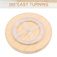 Wood Lazy Susan Plattenspieler für Schrank, Esstisch Küche Plattenspieler Runde dekorative Bambus rotierende Tablett für Gewürze
