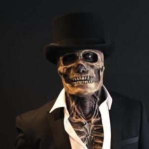 MASK Party Halloween Skull-Masks Biochemical Crisis Horror Latex Headgear <strong>Brain</strong> Plasma Movable Mouth Demon <strong>Zombie</strong> Skeleton - Product Image 1