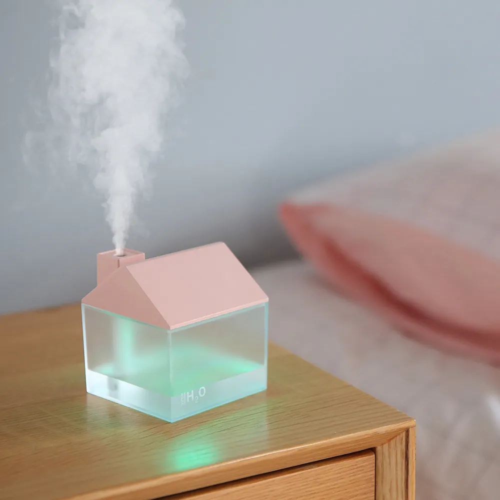 Vente chaude Nano Maison Humidificateur avec Night Light Air Mist Maker Aroma Atomiseur Huile Essentielle Diffuseur Humidificador avec Ventilateur