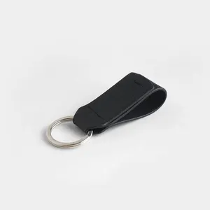 Hot bán cổ điển màu đen biểu tượng tùy chỉnh chính hãng Da nhà xe Keychain quyến rũ cá nhân vòng chìa khóa - Product Image 1
