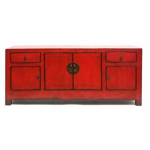 خزانة حائط كلاسيكية معاد تدويرها من خشب الصنوبر منحوتة يدويًا عتيقة بتصميم خزانة حائط عالية لامعة - Product Image 6