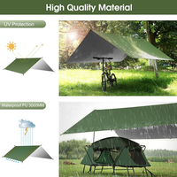 Abri de Tente Baldaquin Imperméable Léger en Bâche de Camping, Pare-Pluie pour Hamac Suspendu, Personnalisable avec Logo, pour Randonnée, Événements Extérieurs et Voyage