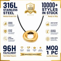 Collier Pendentif Unisexe Tendance en Acier Inoxydable PVD 18K, Chaîne Corde Anti-ternissement, Bijoux de Mode en Gros pour Femme