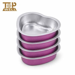 70x66x20mm 40ml Lila Umrandete Herzförmige Aluminiumfolie-Schale Einweg-Premium-Mini-Kuchenform mit Deckel für Hochzeitsfeier-Gastgeschenke Ailine - Product Image 3