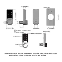 EVERGOOD ZC10 Intelligentes elektronisches Passwort aus kleinem Metall Schranks chloss Smart Digital Schranks chloss Zink legierung Smart Cam Lock