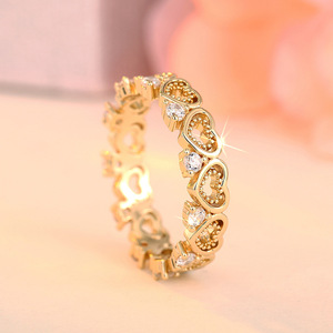 Anello con Design a Forma di Cuore, Stile Semplice, Anello da Dito per Donne - Product Image 4