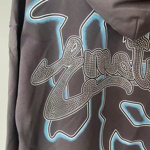 Sudadera con Capucha para Hombre de Alta Calidad, 100% Algodón Pesado, Diseño de Emociones Mixtas, Ropa de Calle Invernal con Capucha - Product Image 4