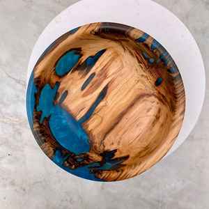 <b>Large</b> Size Wooden and Resin <b>Bowl</b> Handmade Decorative Serving <b>Bowl</b> for Kitchen Dining or Centerpiece Table Decor - Product Image 6