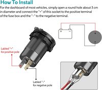 Prise USB haute tension en aluminium 12V 24V 36V 48V 60V Chargeur de batterie de voiture Adaptateur allume-cigare Kit de bricolage pour voitures et camions