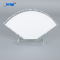 Secteur plaque de cristal de sublimation en verre cadre photo ébauches pour impression personnalisée BSJ-17