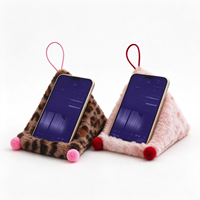 Support de téléphone en peluche douce, style pouf, coussin décoratif pour lit, maison, bureau