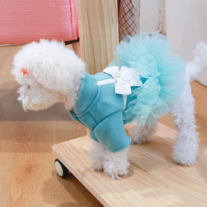 מעצב יוקרה סתיו חורף בגדים כלב מחמד ציוץ סוודר טדי פודל בסגנון בד לנערה כלב נסיכה - Product Image 3