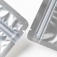 Sac en plastique prêt à expédier, transparent, argenté, avec fermeture éclair, debout, en aluminium, pour aliments, noix, emballage alimentaire