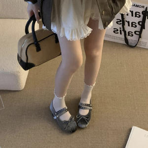 Ballerines pour femmes, légères, en cuir véritable, bout rond, fermeture à un bouton, chaussures tendance - Product Image 6