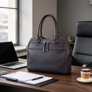 Elegant Women Handbag Large Capacity PU Leather Top Handle Tote <b>Bag</b> For Office <b>Work</b> Business Daily Travel Use - Product Image 2