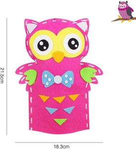 Kit de marionetas de mano para fiesta de cuentos en preescolar, Kit de artesanía de costura de animales para niños, Kit de marionetas de calcetín de fieltro para proyectos de arte y artesanía DIY - Product Image 3