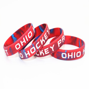 Cadeaux de promotion d'entreprise de bracelet de silicone de couleur mélangée bon marché - Product Image 1