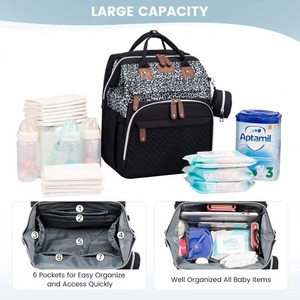 Sac à couches gratuit – Grand sac de voyage pour couches avec matelas à langer – Essentiels pour nouveau-nés pour la maman – Cadeaux de naissance et de douche pour bébé - Product Image 3