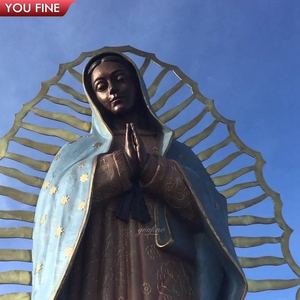 YOUFINE Estatua <span class=keywords><strong>de</strong></span> Bronce <span class=keywords><strong>de</strong></span> <span class=keywords><strong>Nuestra</strong></span> <span class=keywords><strong>Señora</strong></span> <span class=keywords><strong>de</strong></span> <span class=keywords><strong>Guadalupe</strong></span> con Acabado Patinado, Escultura Religiosa para <span class=keywords><strong>Iglesia</strong></span> - Product Image 5