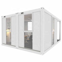 Casa contenedor modular de estructura de acero portátil para oficina en casa o apartamento de tienda