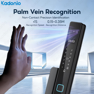 Kadonio yeni tasarım Palm baskı yüz kimliği tam otomatik su geçirmez açık Video interkom Tuya App ince alüminyum akıllı kapı kilidi - Product Image 4