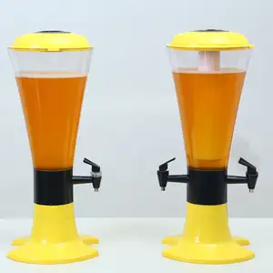 Torre de cerveja 3l, dispensador com luz led, torneira dupla, dispensador de comida rápida, dispensador de suco para festa