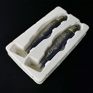 Customized white blister PVC pet plastic packaging tray for fishing lure