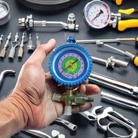 <strong>Best</strong> <strong>Selling</strong> HVAC Refrigeration Brass Single <strong>Manifold</strong> R1234yf R12 R134a <strong>Digital</strong> <strong>Manifold</strong> Pressure <strong>Gauge</strong> Valve Copper Gas Powered