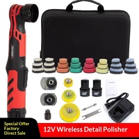 Nouvelle polisseuse fine pour le detailing automobile, réparation des rayures, polisseuse ponctuelle, style brosse à dents, 6 vitesses, petite polisseuse électrique portative 12V