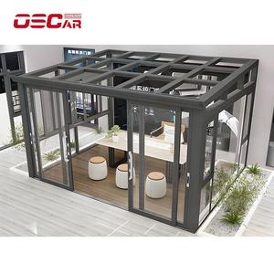 <span class=keywords><strong>Ted</strong></span> Verre Trempé Véranda Autonome Toit Mur Jardin D'hiver Style Chinois Triangle Moulage Extérieur Intérieur Décoration Véranda - Product Image 1