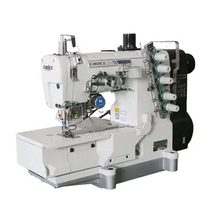 GC500-01CB/EUT/DD para maquinaria de ropa, máquina de coser de corte automático con interbloqueo plano para múltiples telas