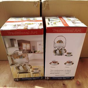 Juego de Té de 14 Piezas con Soporte, Diseño <span class=keywords><strong>Habesha</strong></span> Zuria, Gran Venta 2022 - Product Image 5