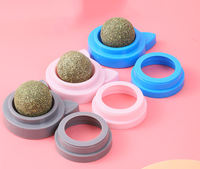 Boule rotative multifonctionnelle pour nettoyer les dents molaires de chat à la menthe Boule d'herbe à chat Jouets d'avocat à l'herbe à chat
