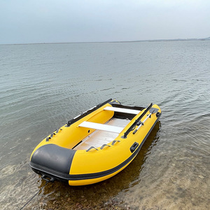 Kayak gonflable individuel en PVC, canoë de pêche, bateau à fond en aluminium, bateaux d'assaut à rames - Product Image 2