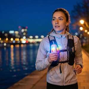 <b>LED</b> Red <b>Blue</b> Flashing Shoulder <b>Light</b> Night Running Safety Alarm - Product Image 1