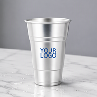 Gobelet en aluminium de 16 oz, gobelet en aluminium de grande capacité de 32 oz, tasse à café en aluminium personnalisée pour l'extérieur