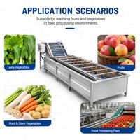 Fruitwasmachine Groentebellenwasmachine 304 roestvrijstalen bellenwasmachine voor fruit en groenten