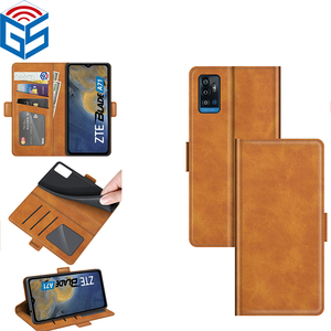 Funda para teléfono ZTE <span class=keywords><strong>Blade</strong></span> <span class=keywords><strong>A52</strong></span> A71, cartera tipo libro con portatarjetas, de cuero de imitación a la pantorrilla - Product Image 1