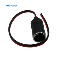 12V/24V الإناث سيارة السيجار ولاعة السجائر المقبس موصل قابس محول السيجار كابل مع شاحن بطارية المقبس